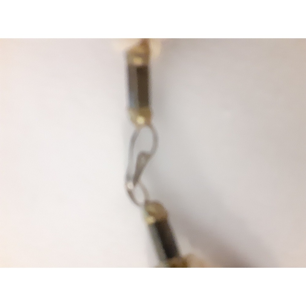 African Black & Ivory Colored Beaded w/Four Elephants Three Strand Necklace - Picture 4 of 5